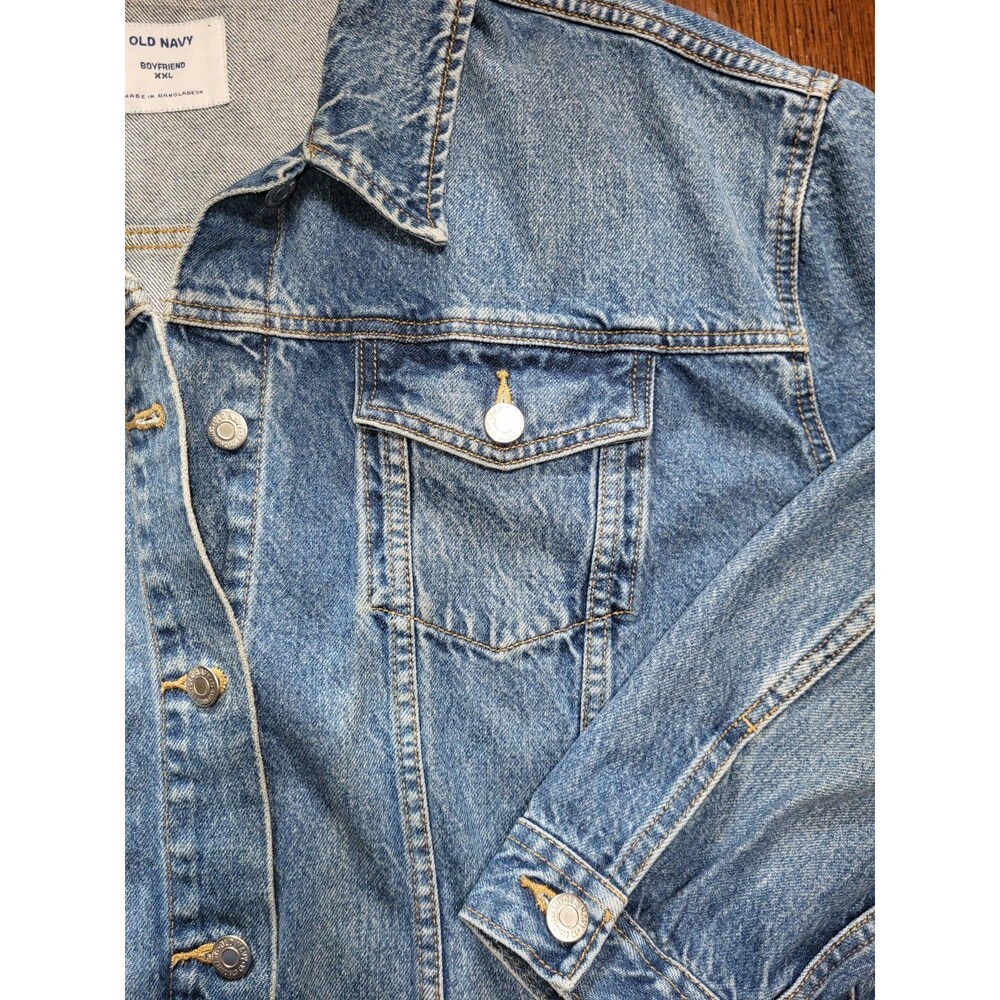 Old Navy Denim "Boyfriend" Jacket (Size XXL) – Excellent Condition! - Picture 4 of 5